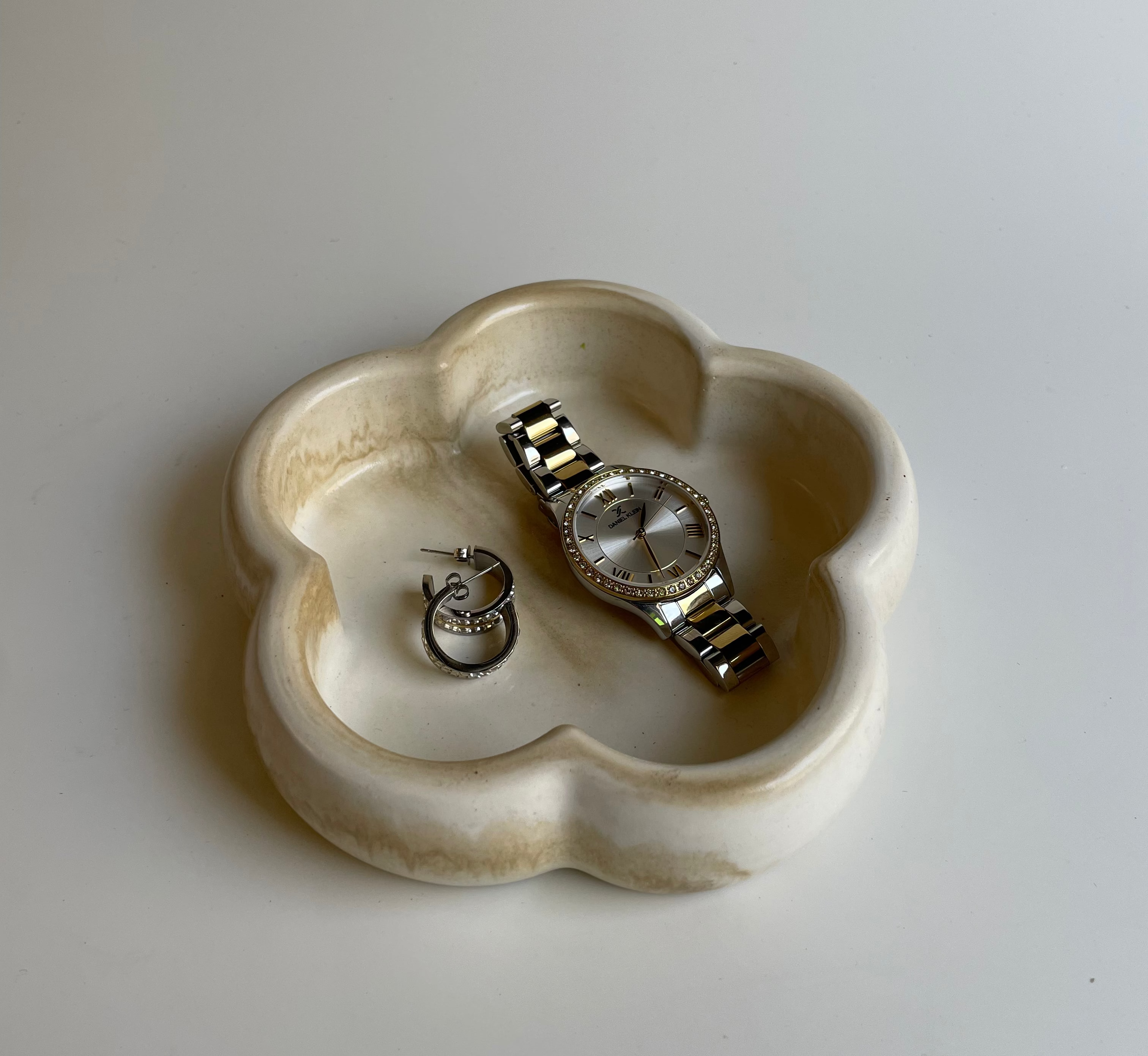 Petals Trinket Dish | Camel marble