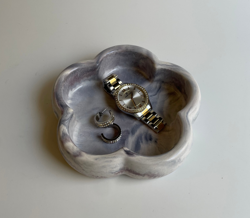 Petals Trinket Dish | Violet marble