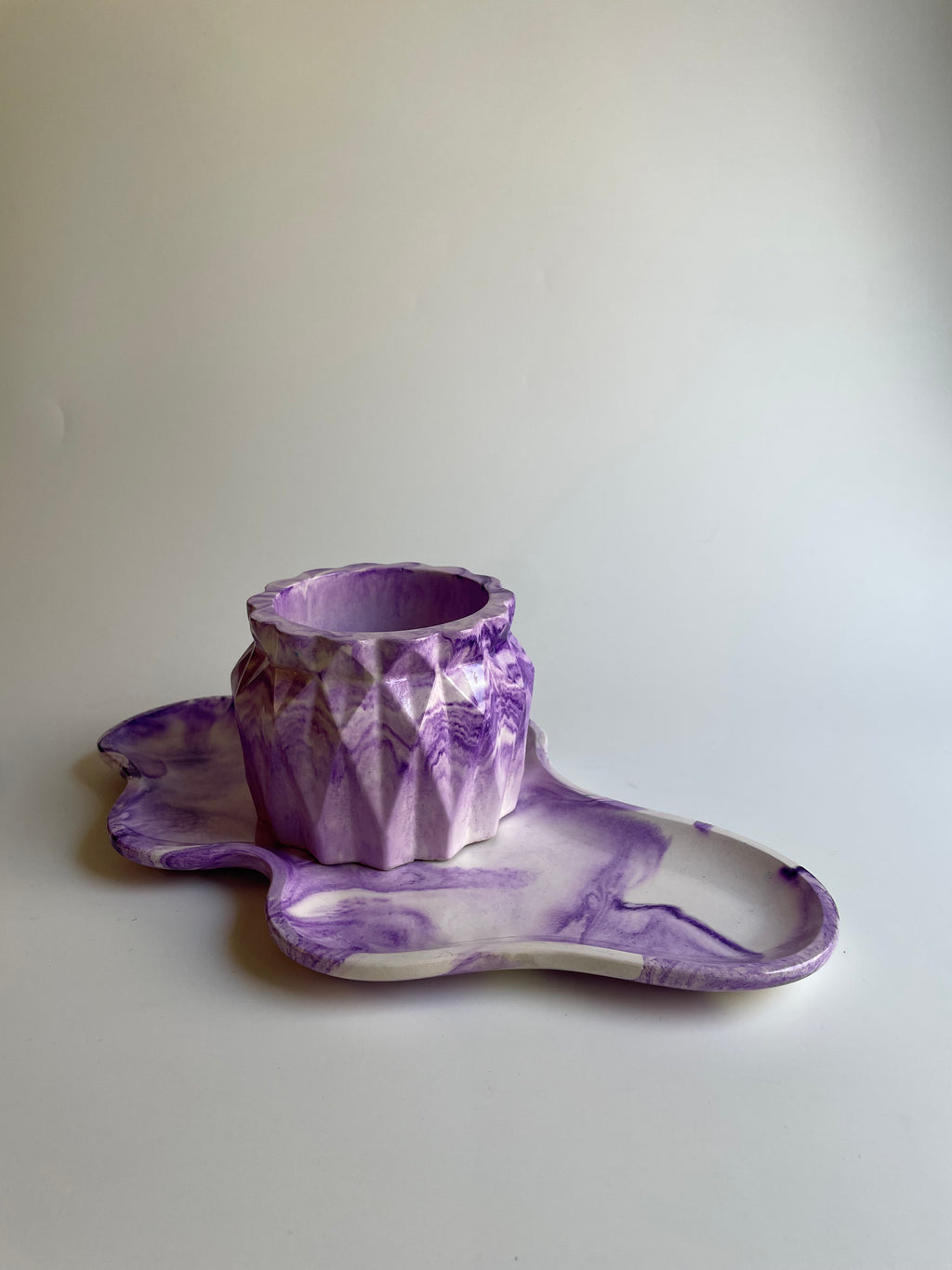 Vanity set | Purple marbled