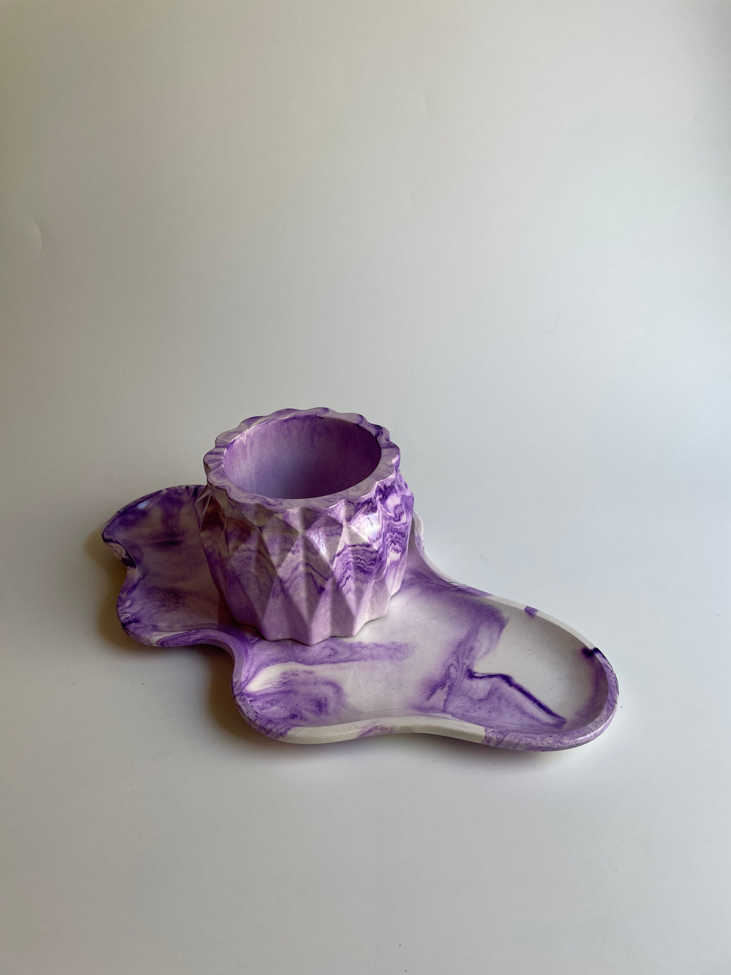 Vanity set | Purple marbled