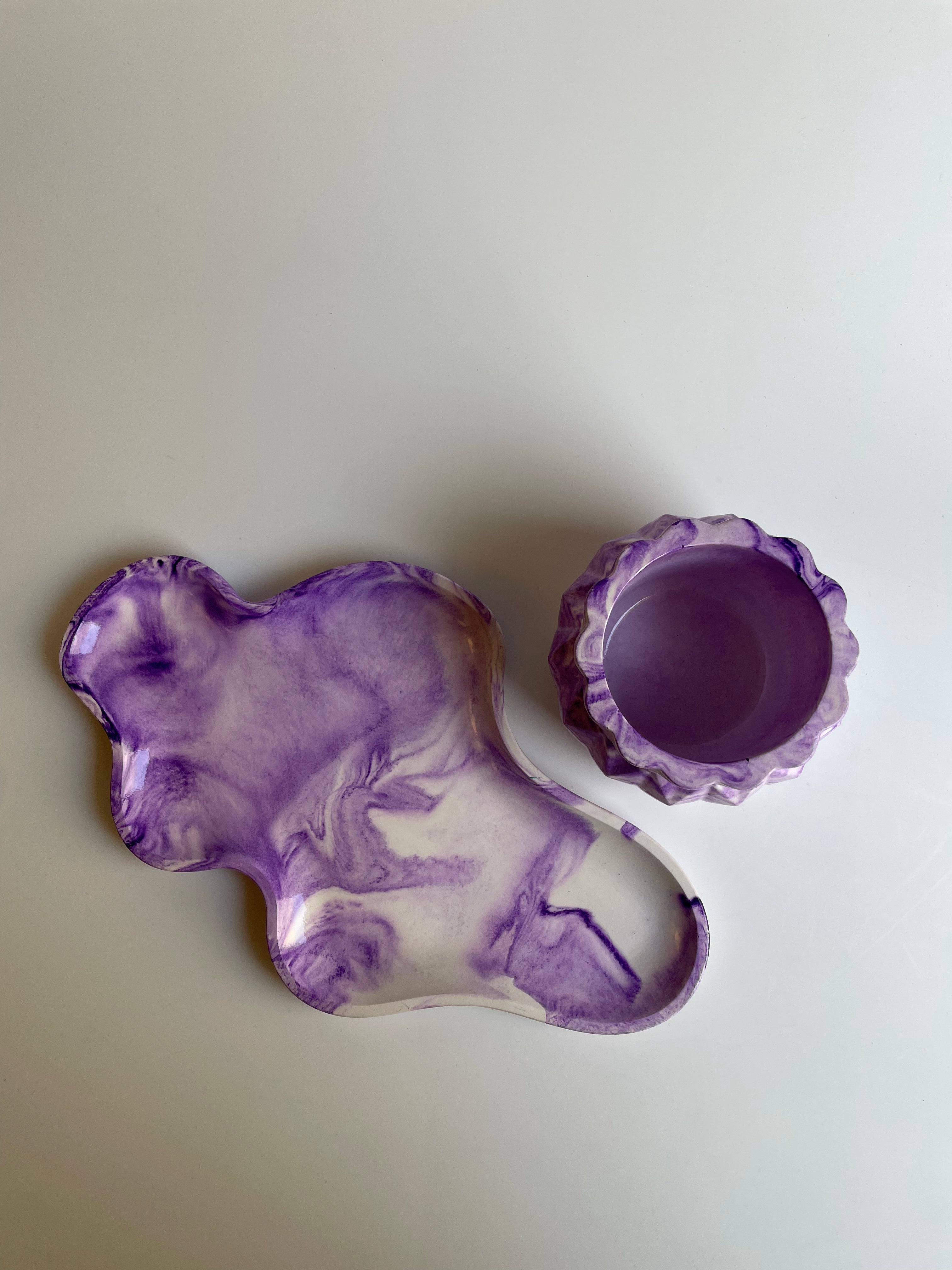 Vanity set | Purple marbled