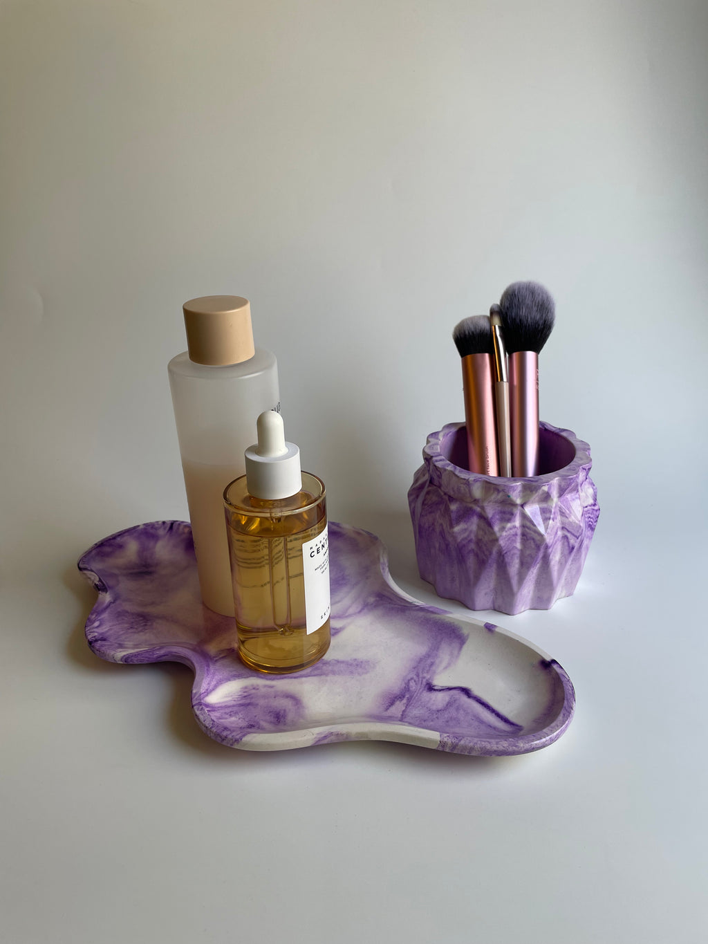 Vanity set | Purple marbled