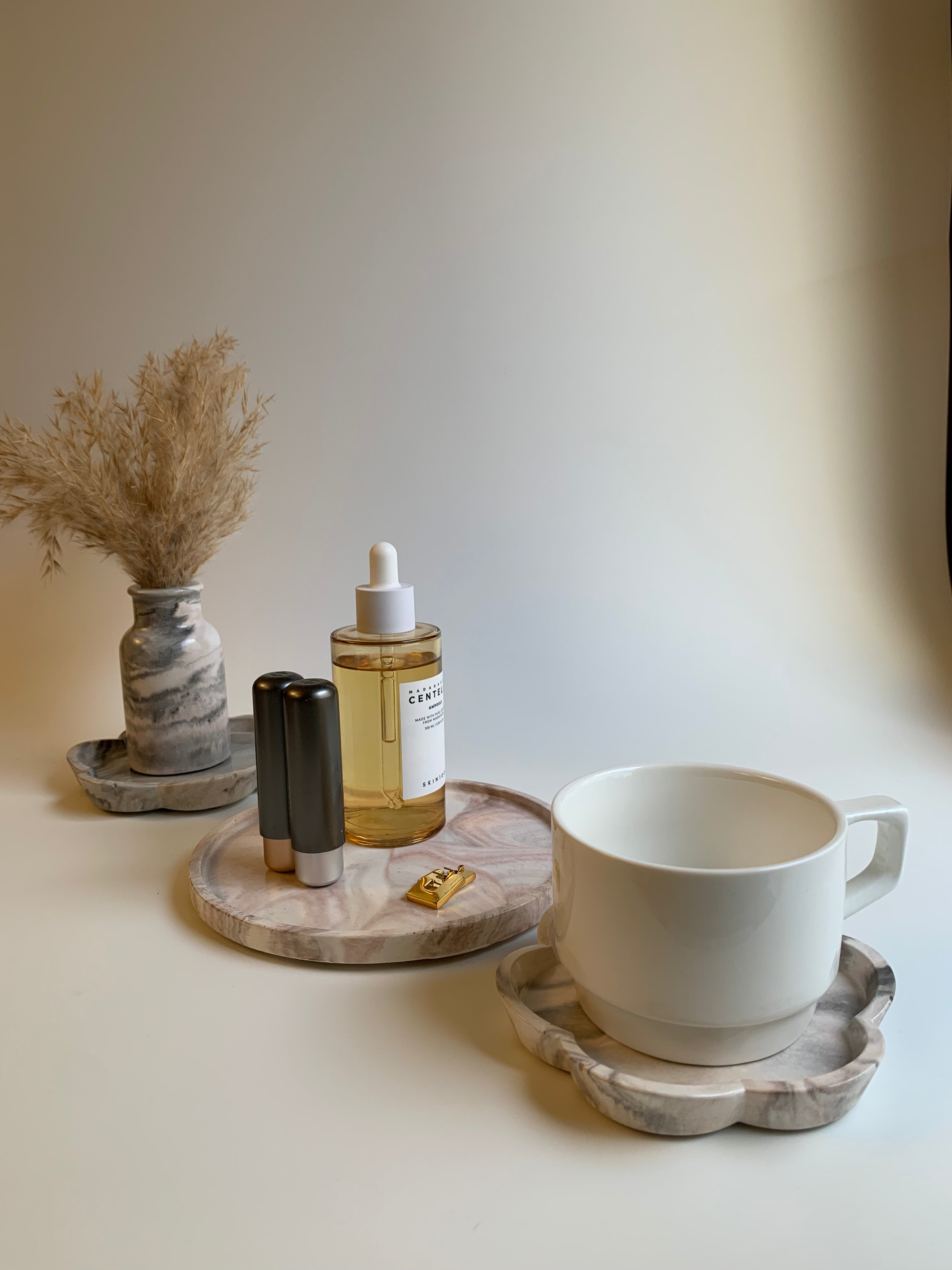 Vanity set | Maroon marble