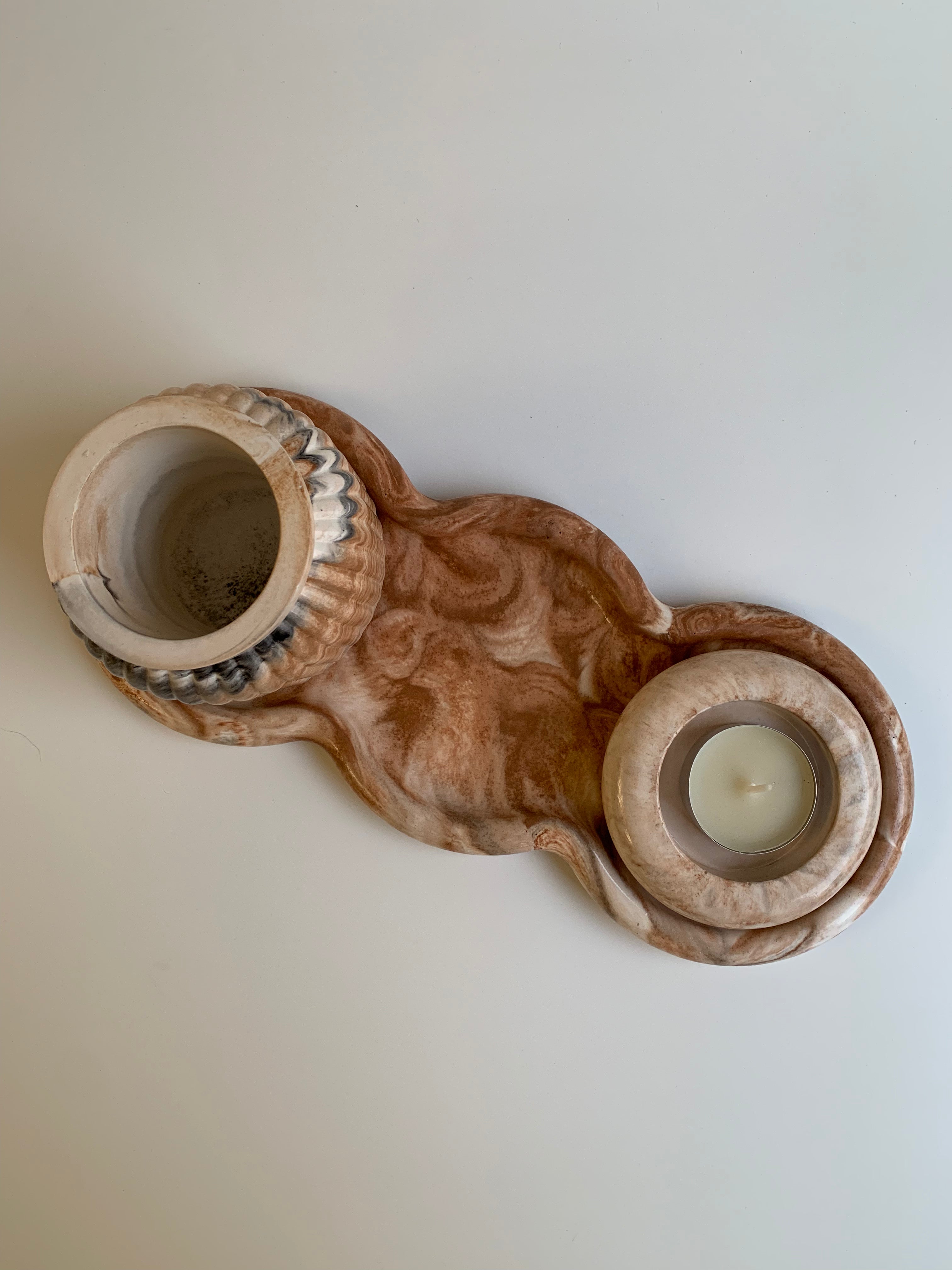 Vanity set | Brown marble