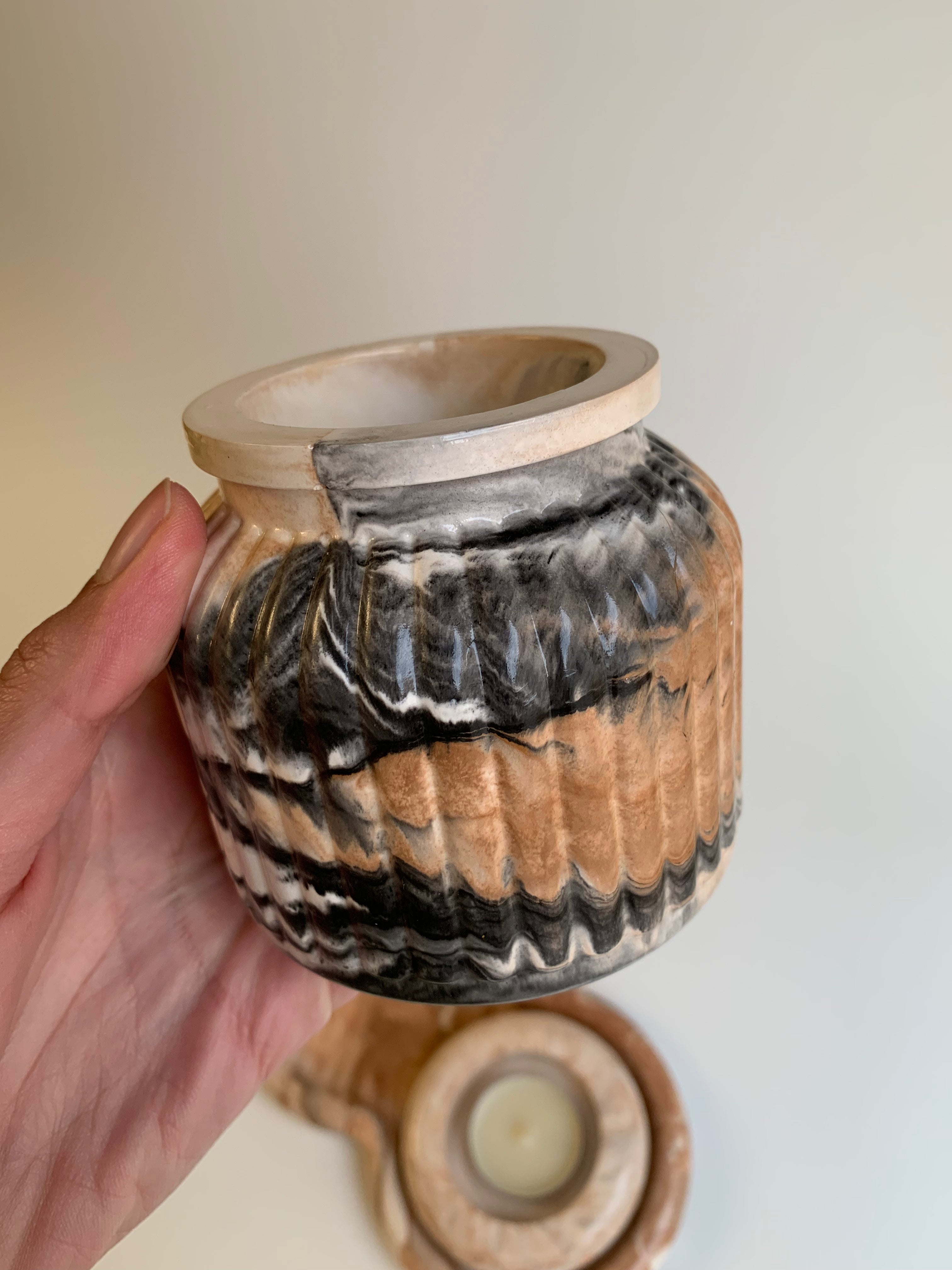 Vanity set | Brown marble