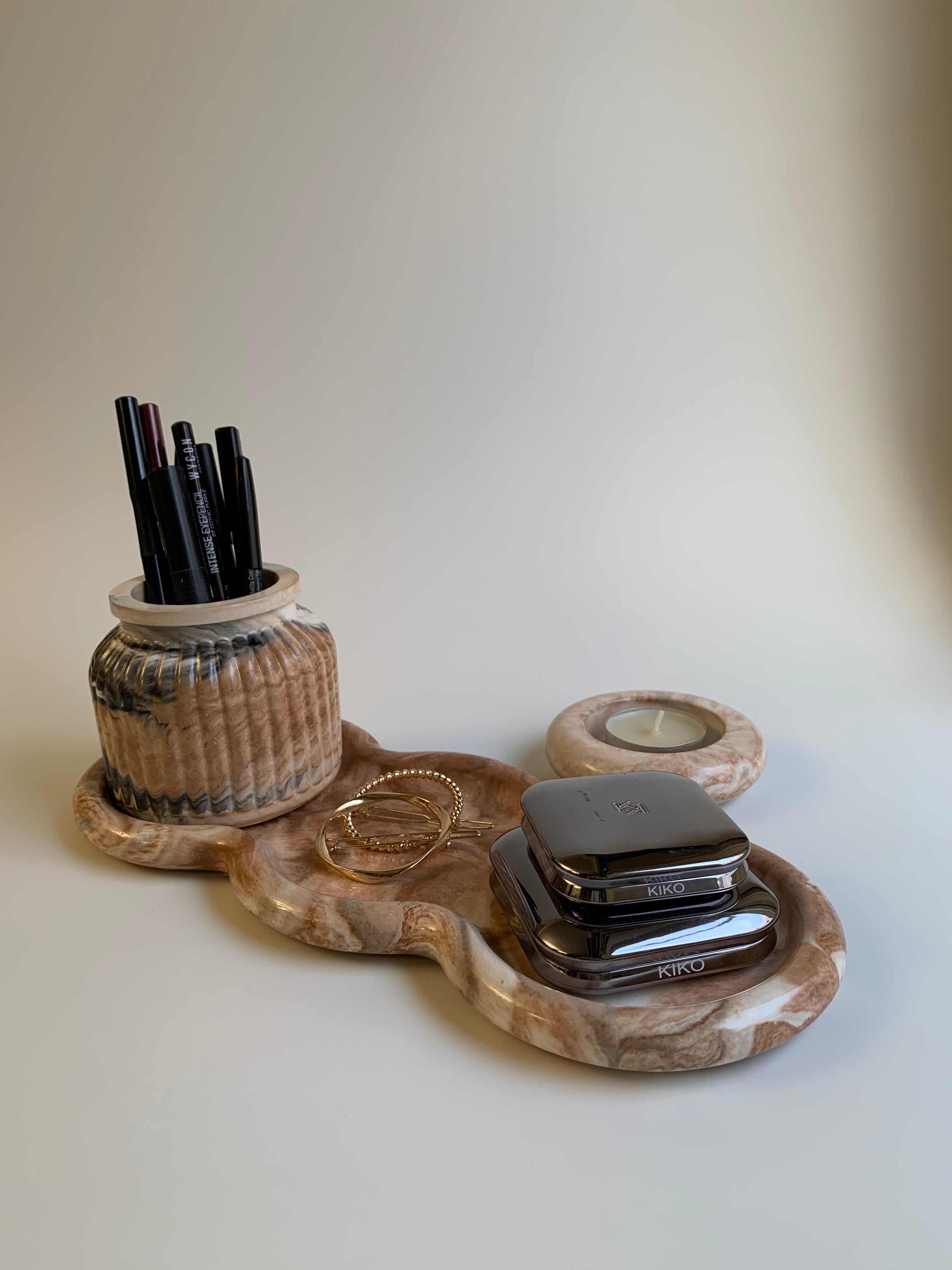 Vanity set | Brown marble