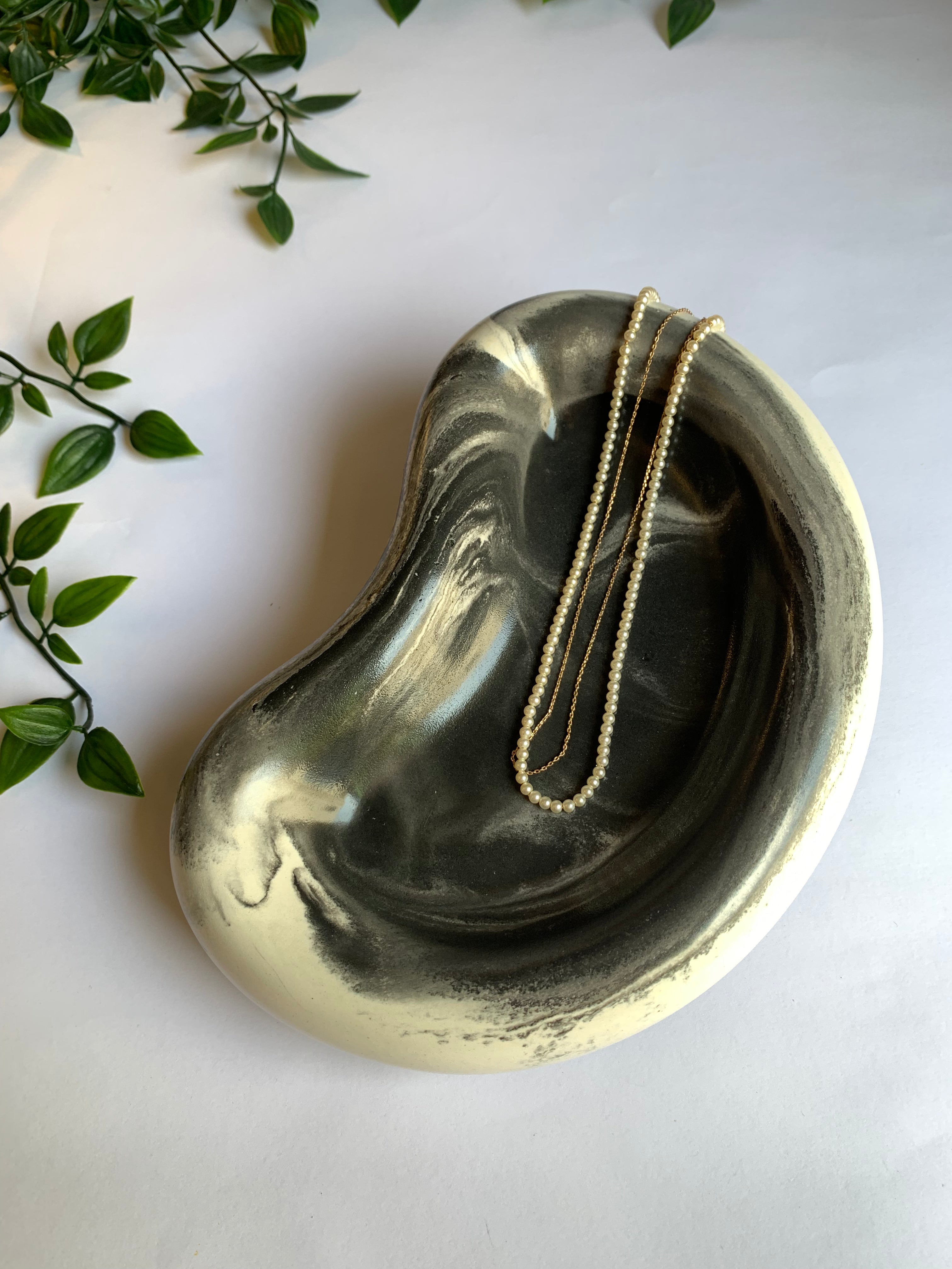 Black & White Trinket Dish