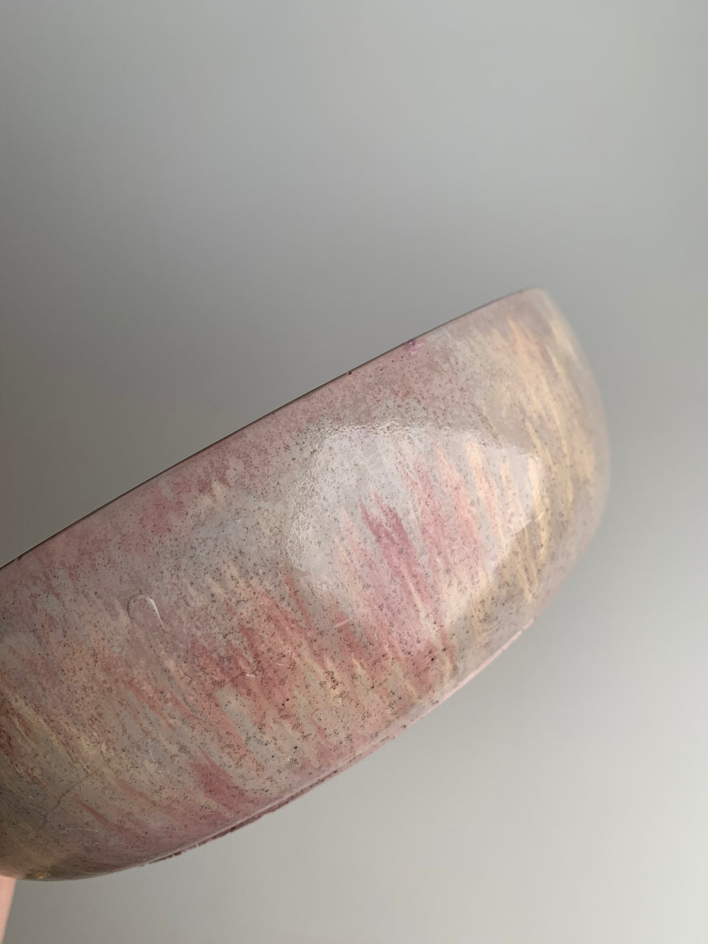 Bowl | dusty pink and yellow marbled
