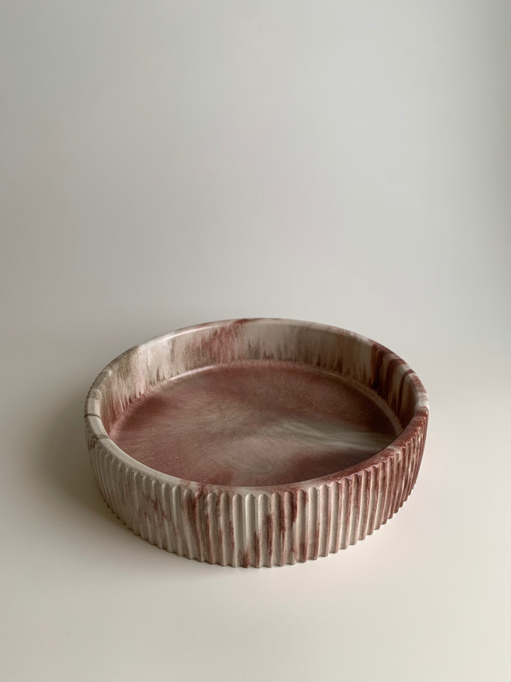 Fluted | Maroon & Greige A