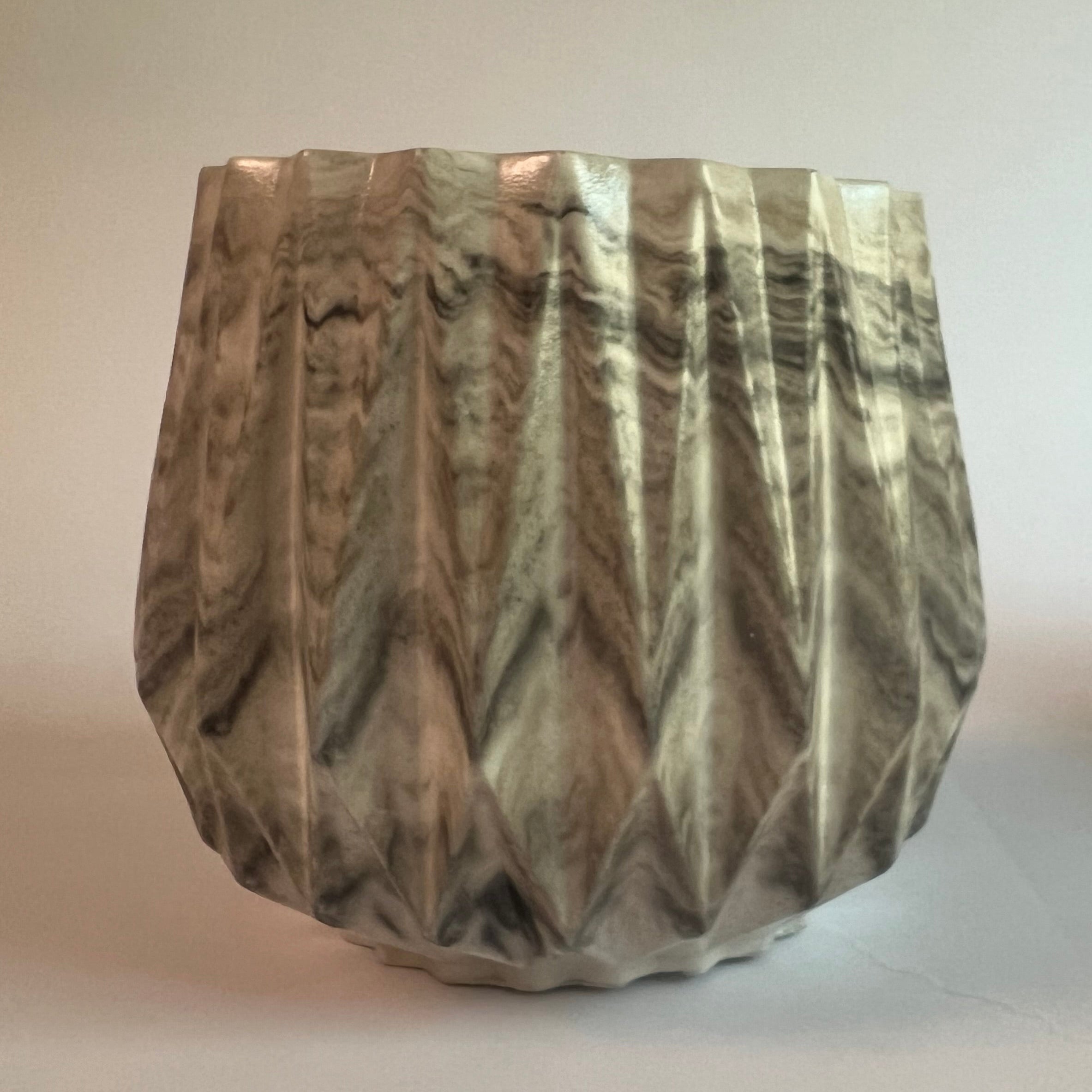 Origami textured pot