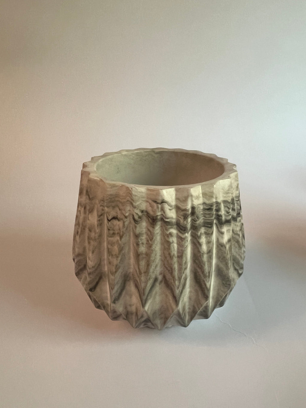 Origami textured pot