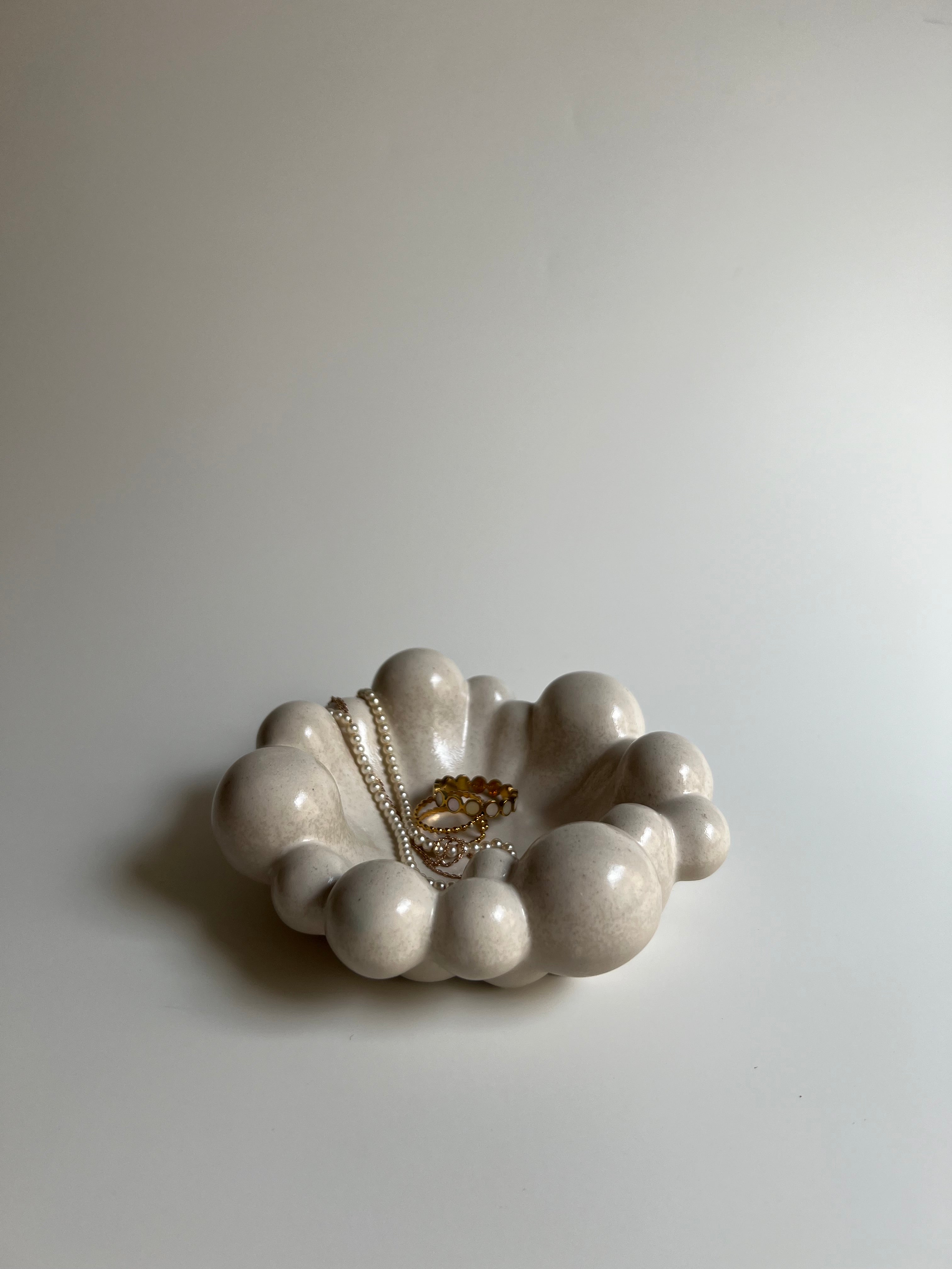 Bubbly Decorative Bowl | Oat Milk Beige Color