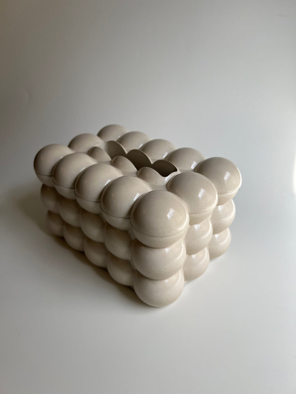 Bubble Tissue Box | Oat Milk Beige