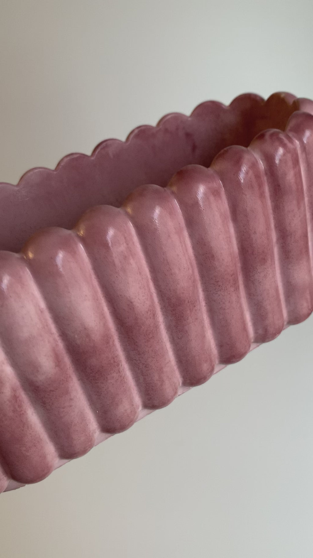 Fluted texture pot | Dusty Rose