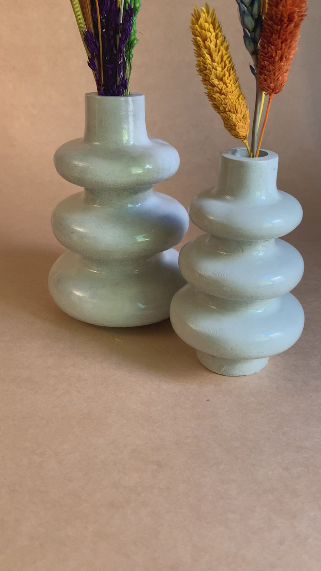 Triple rings vases "set of 2"