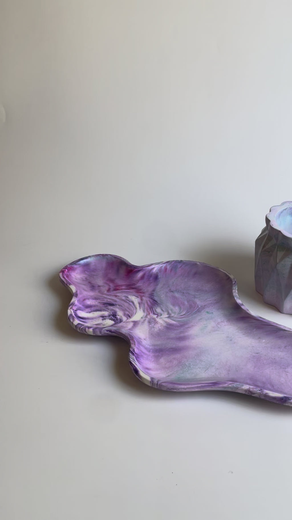 Vanity set | Purple & green marbled