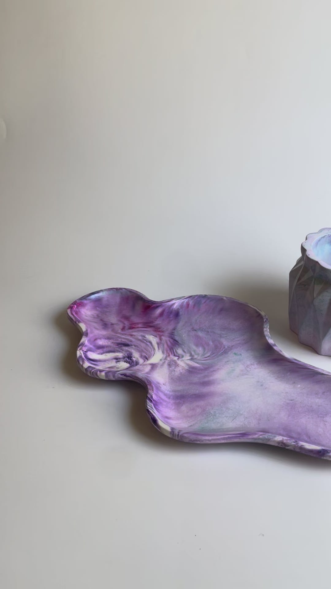 Vanity set | Purple & green marbled