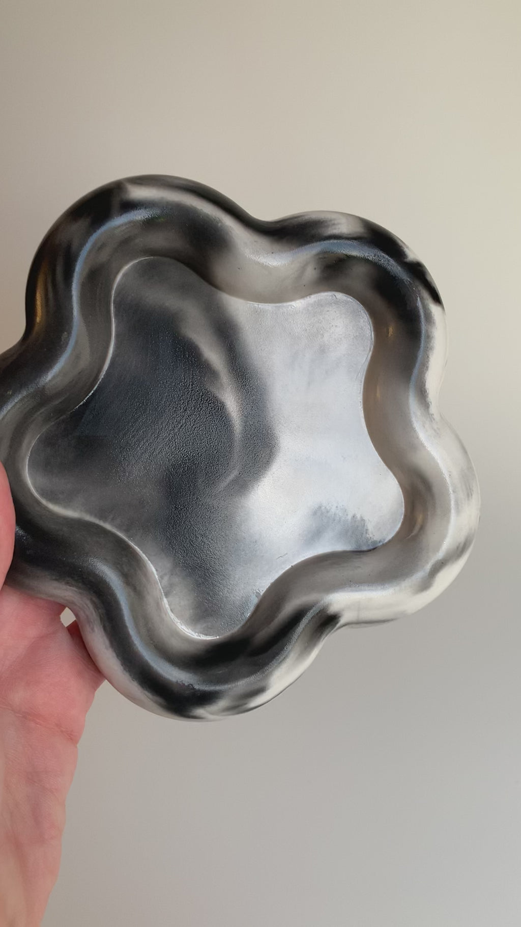 Black & White marble trinket dish