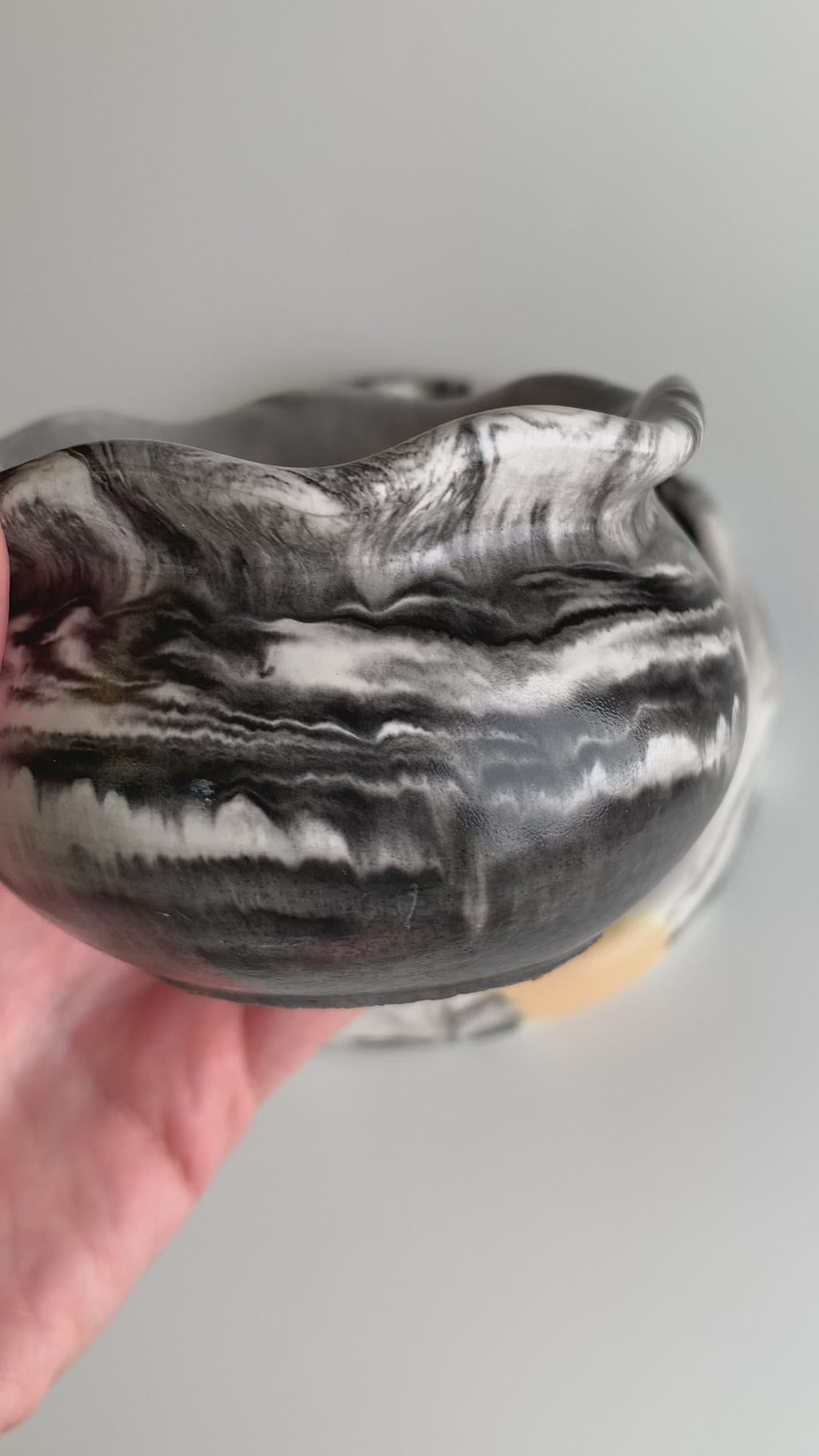 Vanity set | Black, white, & yellow marble