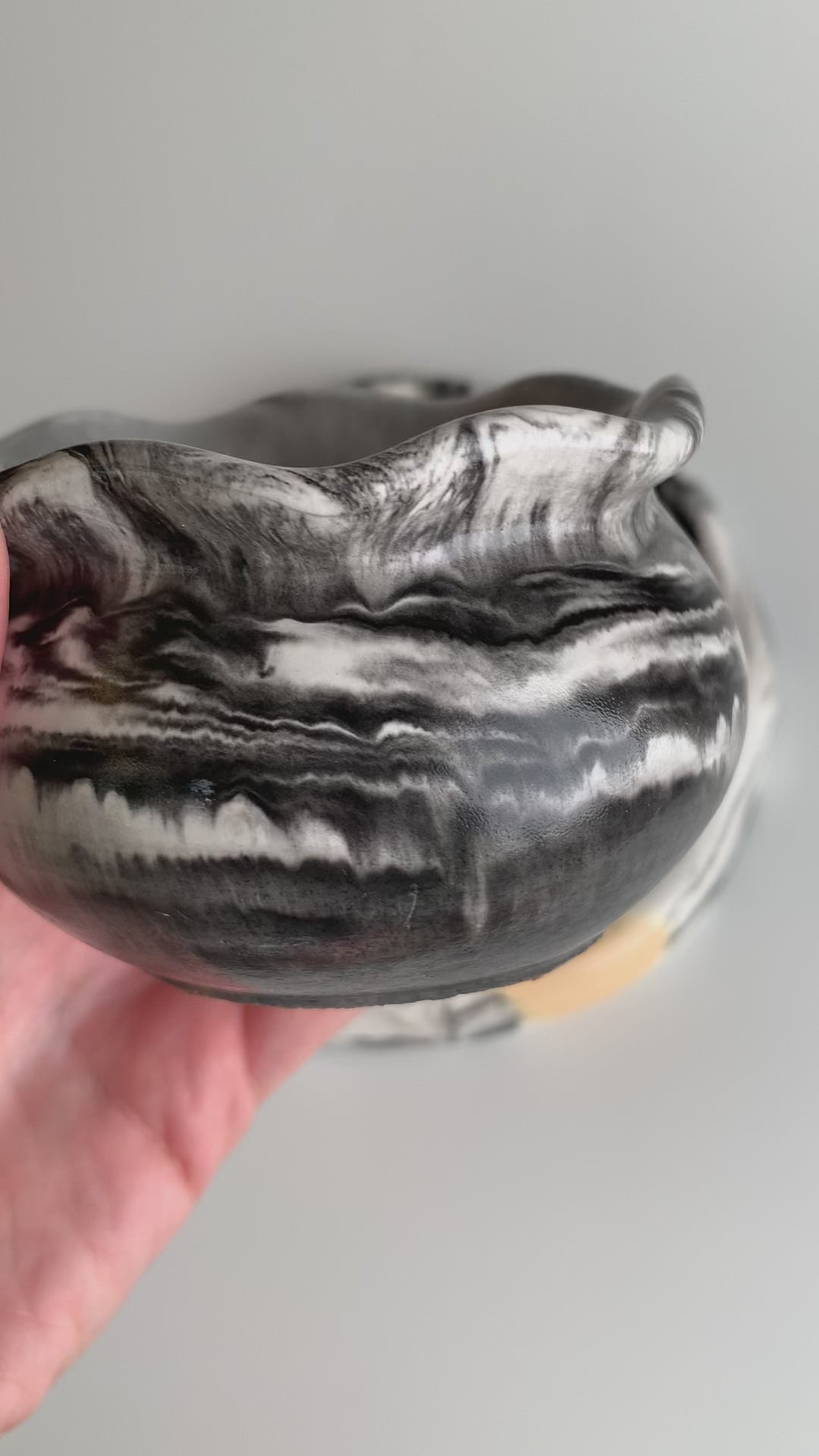 Vanity set | Black, white, & yellow marble