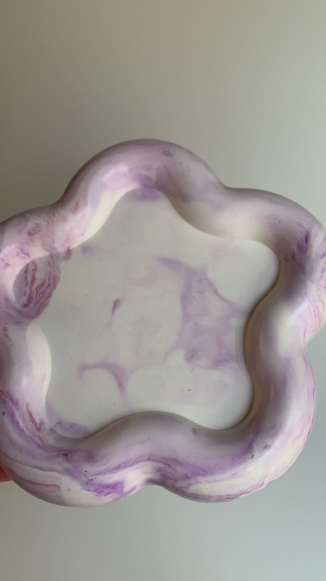 Lilac marble trinket dish