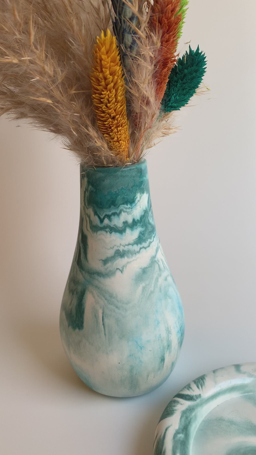 Dark Turquoise Vase Set