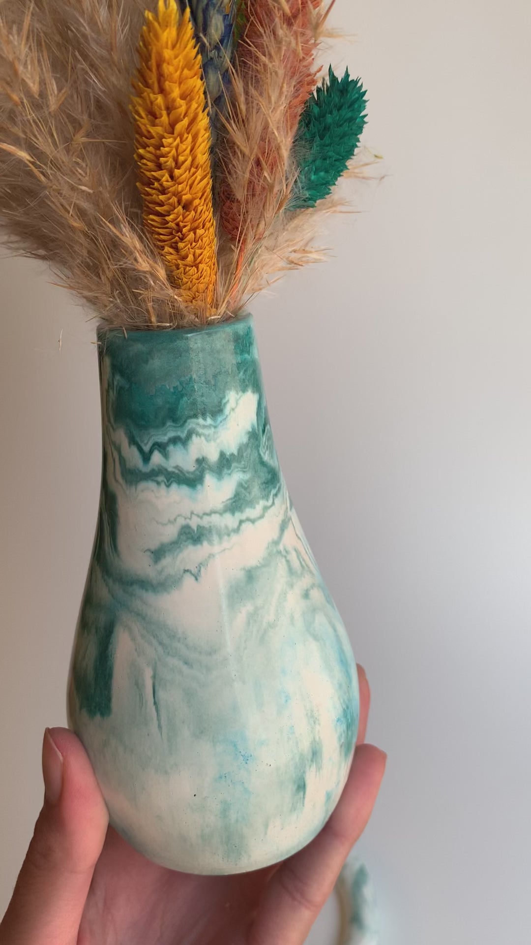 Dark Turquoise Vase Set