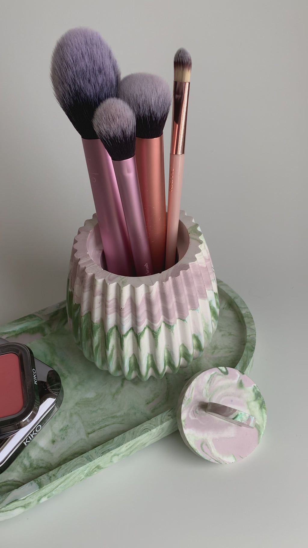 Vanity set | pink & green marble