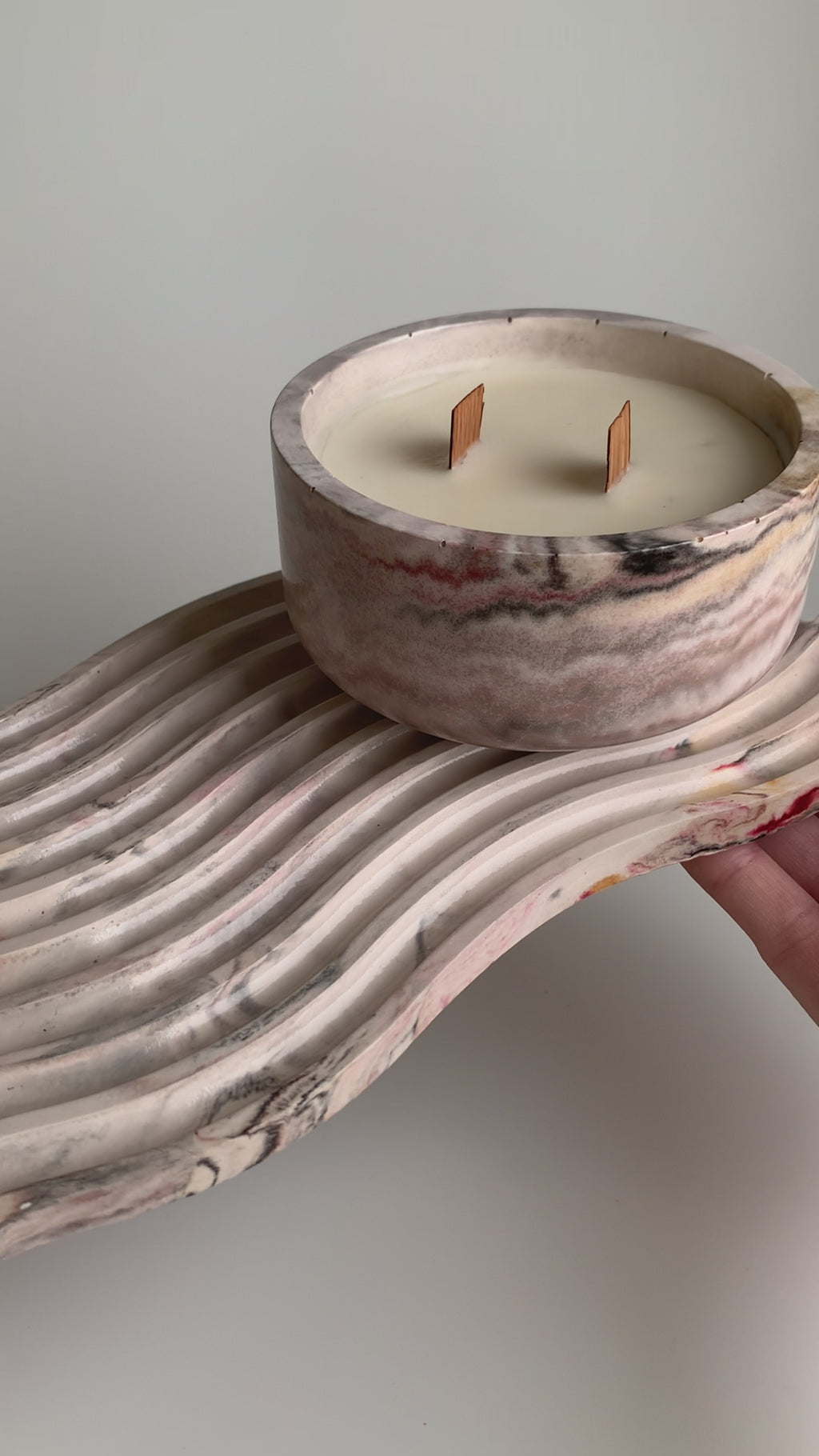 Vanilla scented candle set | Earthy colors