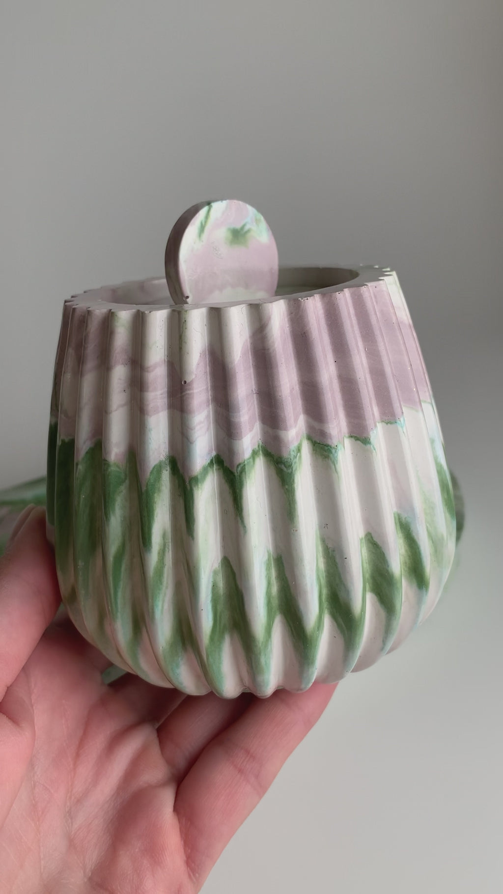 Vanity set | pink & green marble