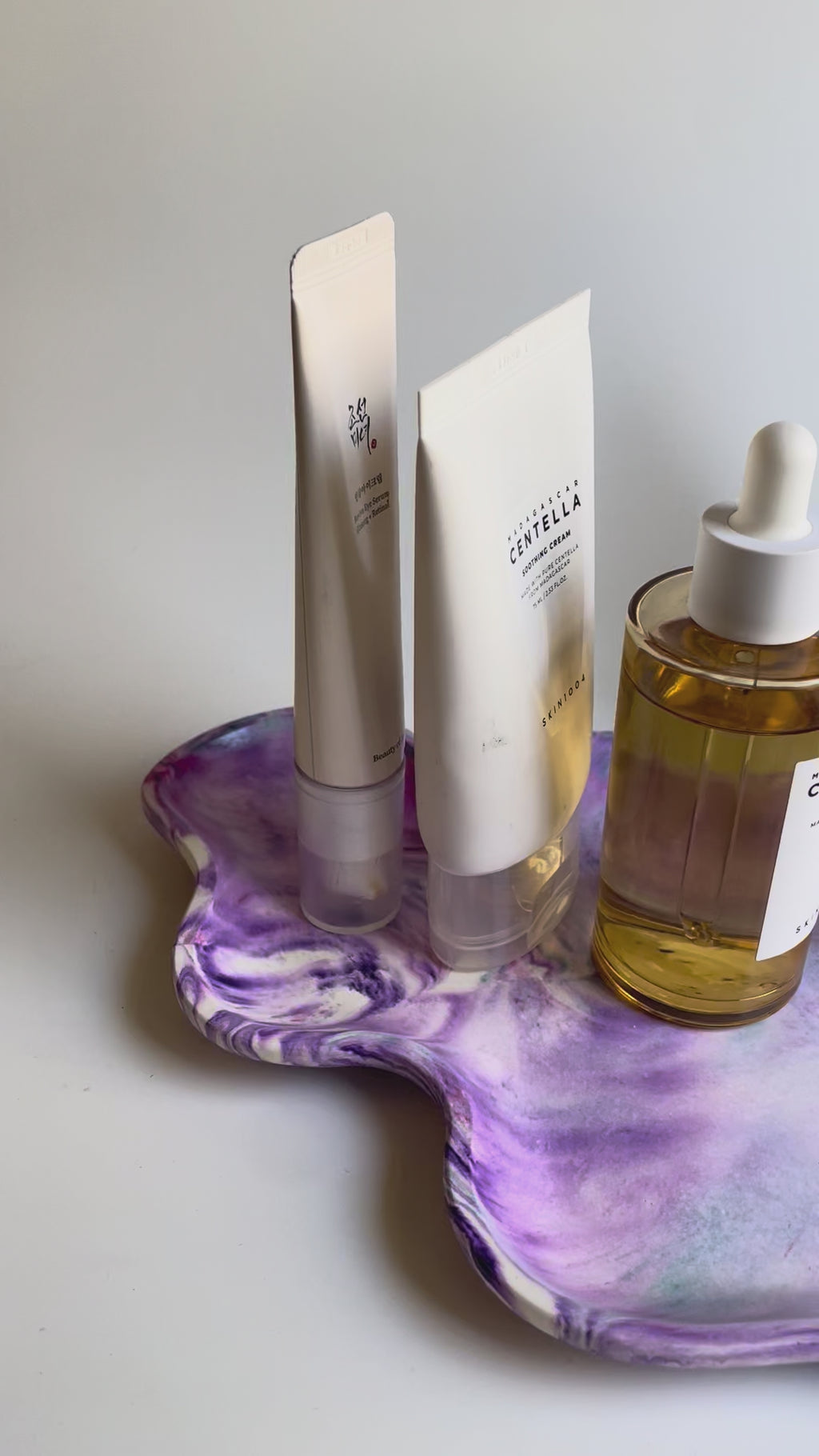 Vanity set | Purple & green marbled