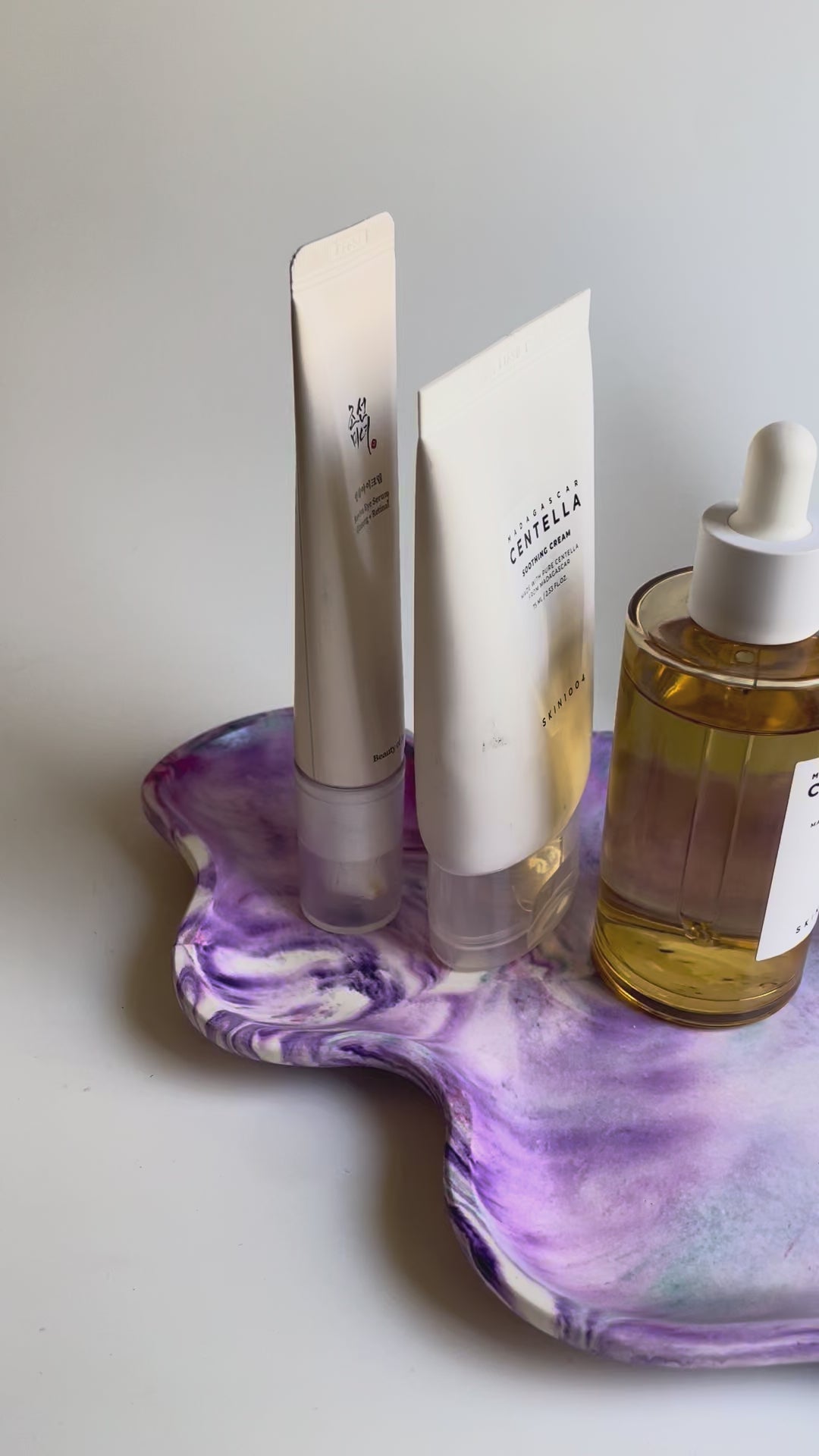 Vanity set | Purple & green marbled