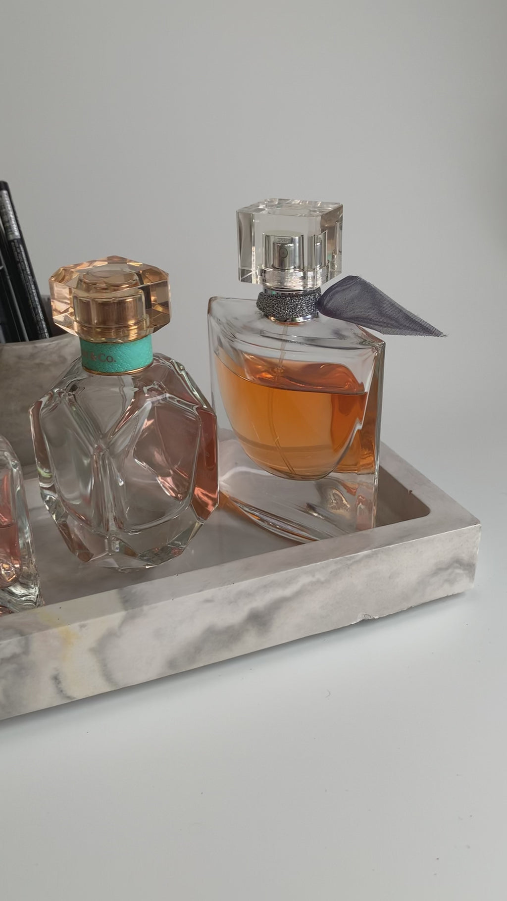 Marble vanity set | black, white, & hint of yellow