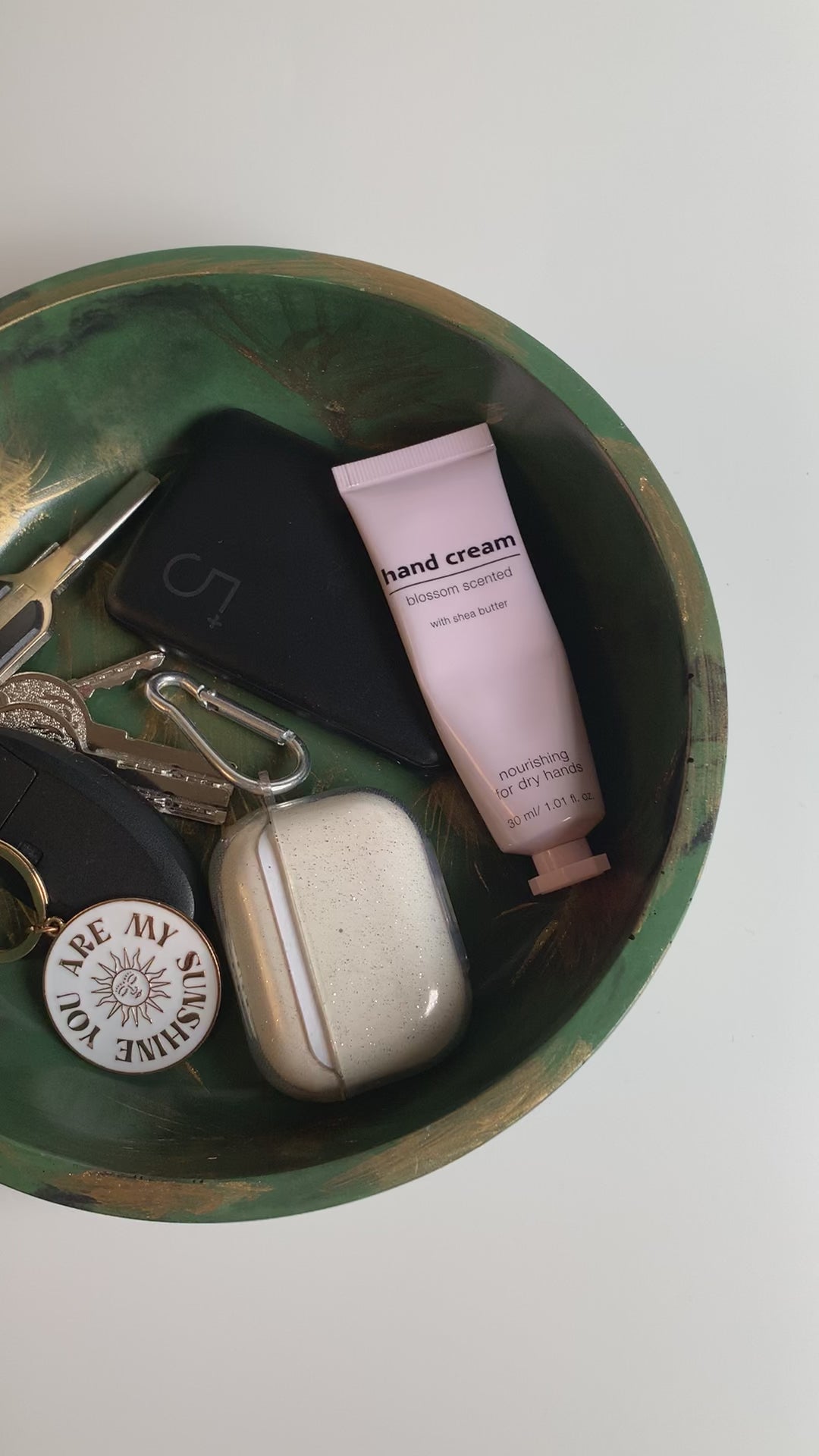 Royal green gold brushed Bowl