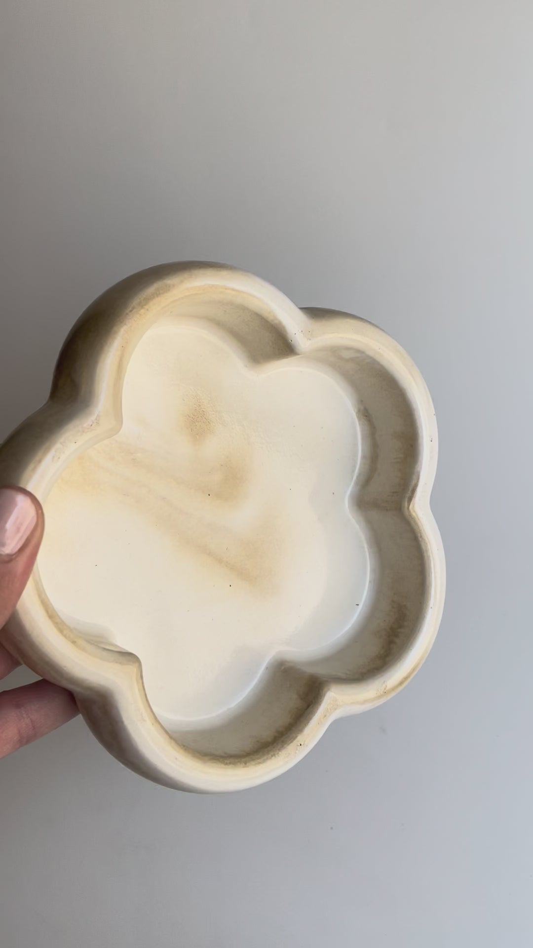 Petals Trinket Dish | Camel marble